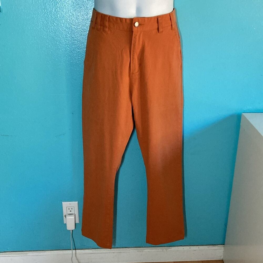 Flannel -Australian Brand - Mens Sz 34 Orange Westside Chino Slim Leg Ankle Pant